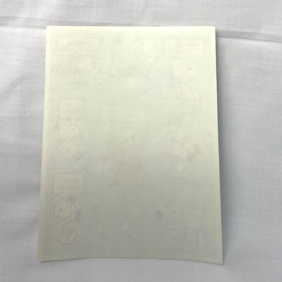 Vintage Stickers Hallmark Sticker Sheet Snoopy Music 80s Peanuts - Picture 3 of 3